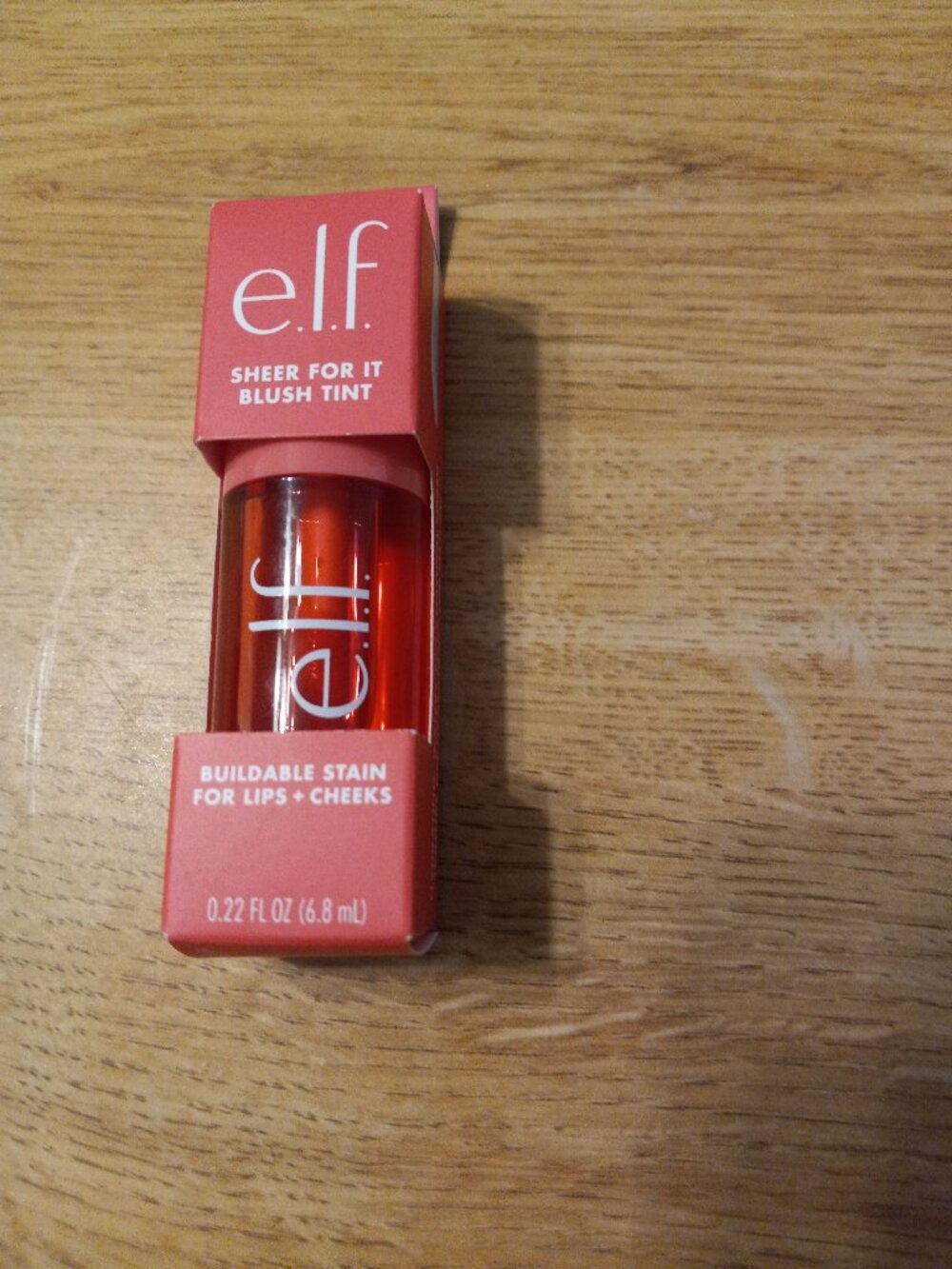 e.l.f. Sheer For It Blush Tint for Lips + Cheeks Stain Pink Positive 0.22 fl.oz
